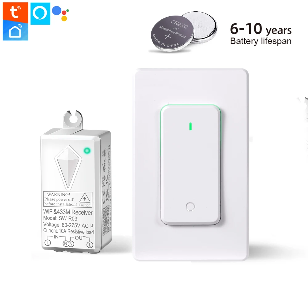 

IP66 Alexa Google Assistant Wifi 433mhz BT Relay Switch Wireless Smart Switch Controller Wall Mounted Electrical Remote Control