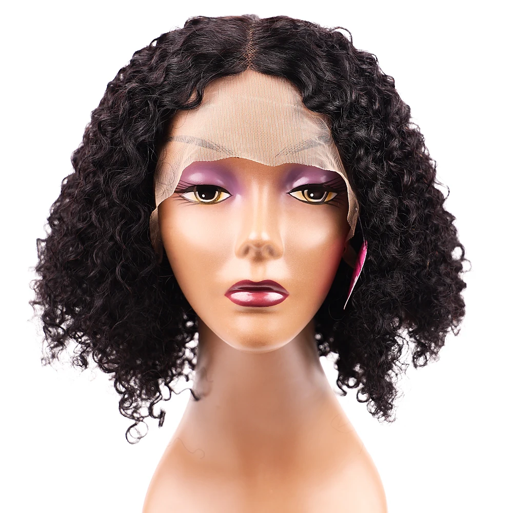 

Short 6Inch Brazilian Lace Front Wigs Full Lace Human Hair Wig For Black Women Glueless Cuticle Aligned Hair Lace, 1b natural black