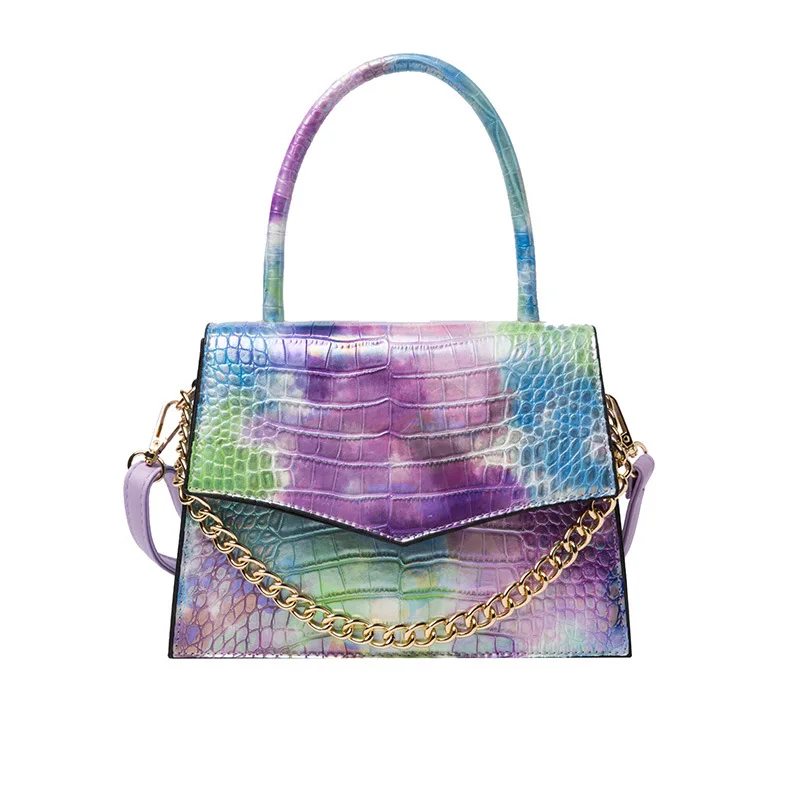 

China Supplier Chic Trendy PU Crossbody Bag For Women Messenger Tie-dye Leather Purses Handbags, Customizable