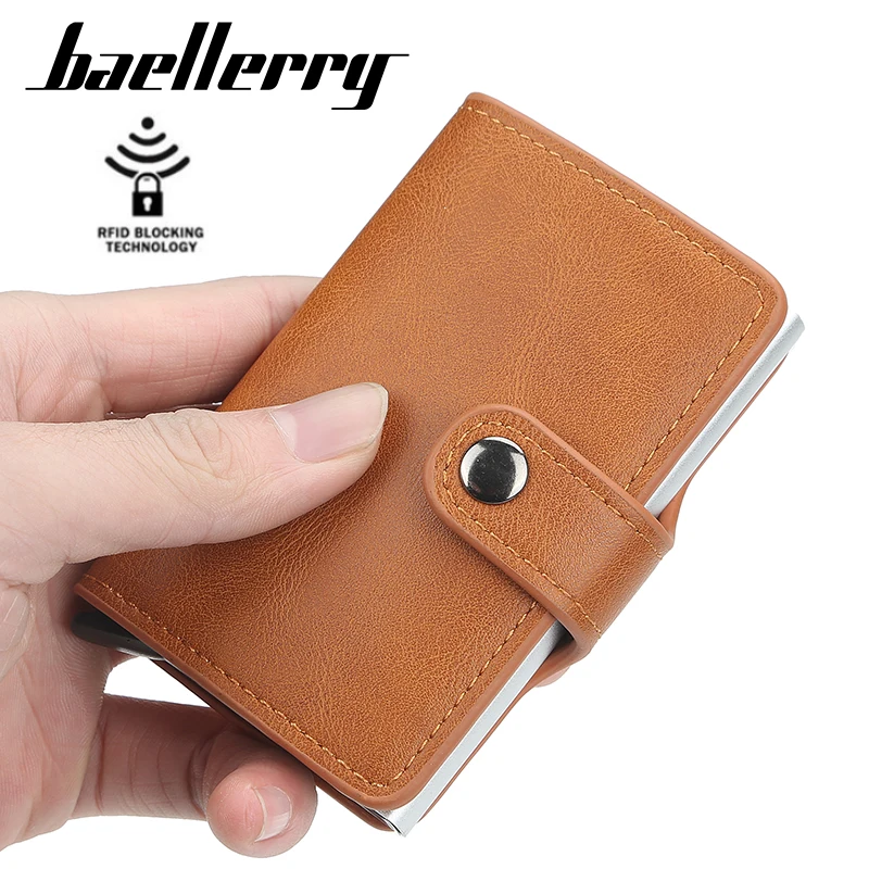 

Leather purse Clip Card holder 2021 Baellerry Brand Short Wallet in stock, As photo