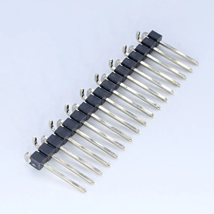 xyfw镀金1.27毫米针脚接头1*6 254毫米3.81 mm间距l = 16.