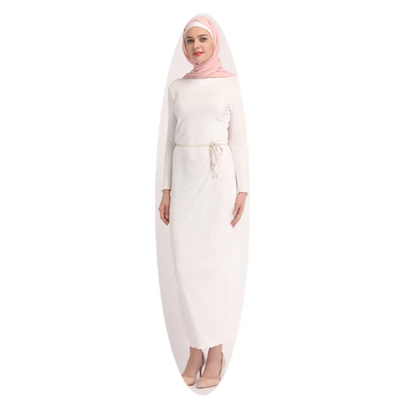 

Turkish Wear Muslim Abaya Dresses 2020 Hot Elastic Women's Dress Slim Moda Musulmana Modest Clothing For Women Islamic Clothing