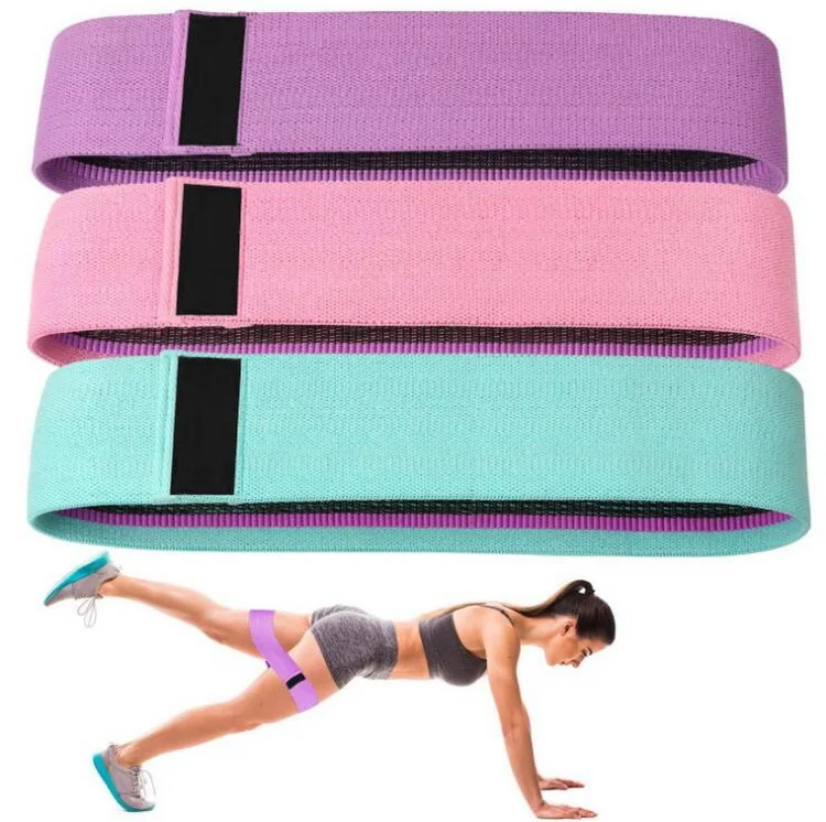 

Hot Selling Fitness Stretch Cotton Fabric Hip Training Resistance Band Tension Ring Body Shaping
