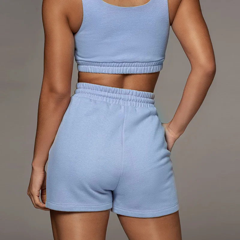 

The high-waisted brief solid colour casual shorts pants set shorts women starter sportswear waist, Customized color
