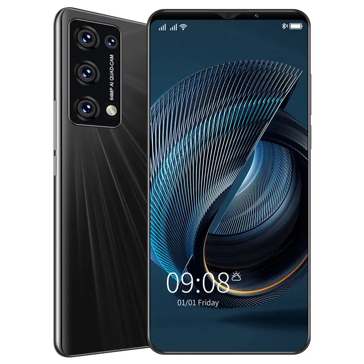 

Cheap Price Reno5 Pro+ 4GB+64GB smartphone 6.1 inch screen phone 5G network Fingerprint GPS Android 10 mobile phone, Black/gradient blue