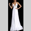 white floral embroidery beach V back A line lace spaghetti strap long women wedding party dress