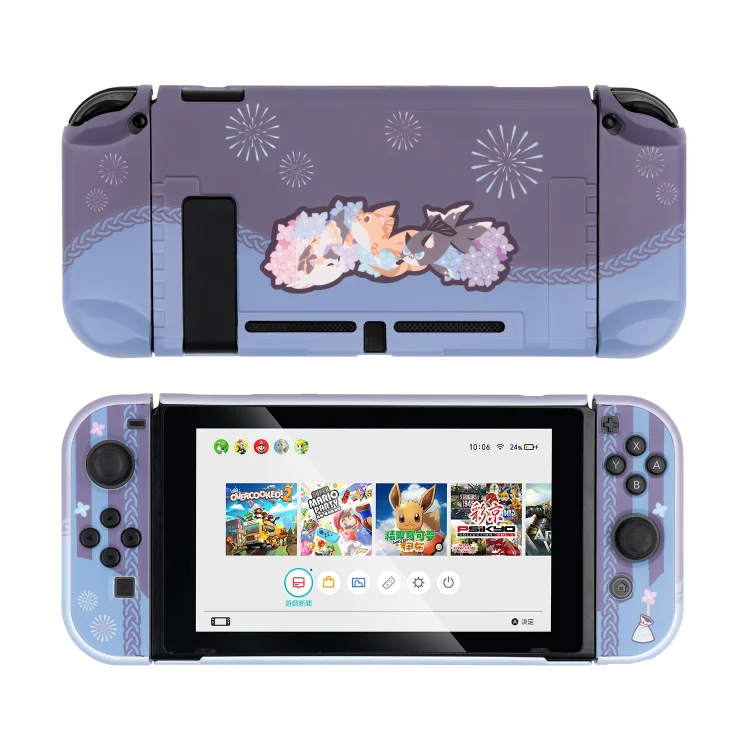 

GeekShare New Golden Fish Cute PC Protective Shell Joy Con Analog Console Cover For Nintendo Switch, Blue