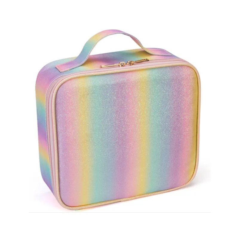 

Colored Stripes ECO Friendly Cosmetic Bag Travel Glitter Makeup Bag