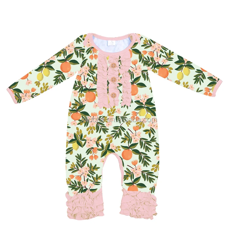 

High Quality Toddler Icing Ruffle Girl Boutique Clothing Newborn Baby Jumpsuit
