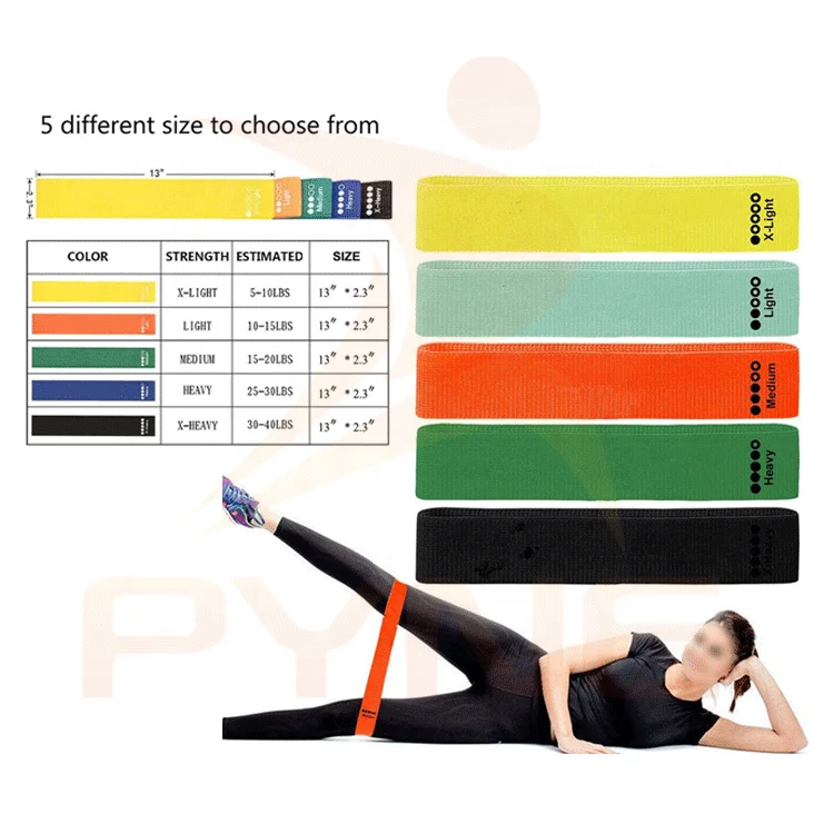 

Custom Printed Resistance Bands Set Fitness Hip Workout Non Slip Gradient Resistance Bands With Logo