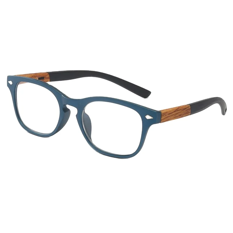 

RENNES 2021 Retro Premium Quality PC frame Wooden Temple Rectangle Reading Glasses Distortion Free Optics Eyewear