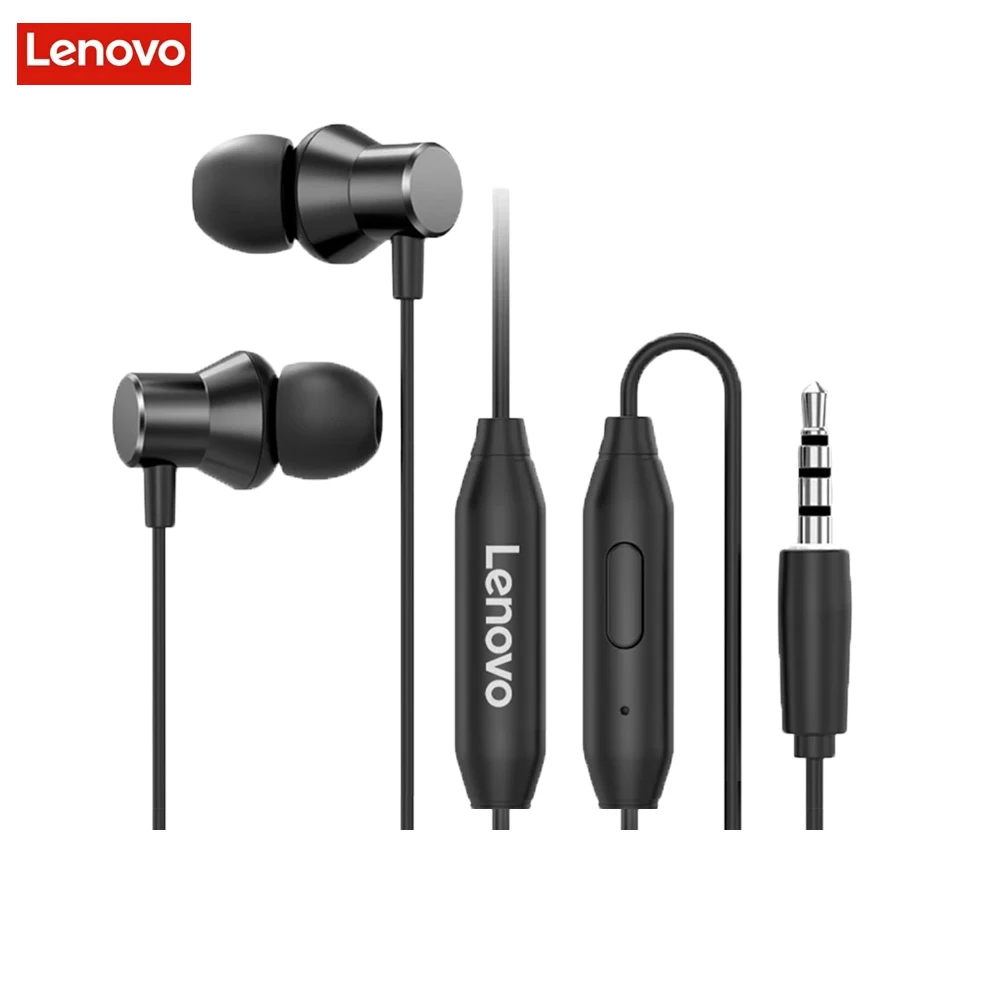 

Original Lenovo HF130 3.5mm In-ear Wired Earphone Sound Heavy Subwoofer Driver Stereo Earbuds Sports Earphone with Mic Headset