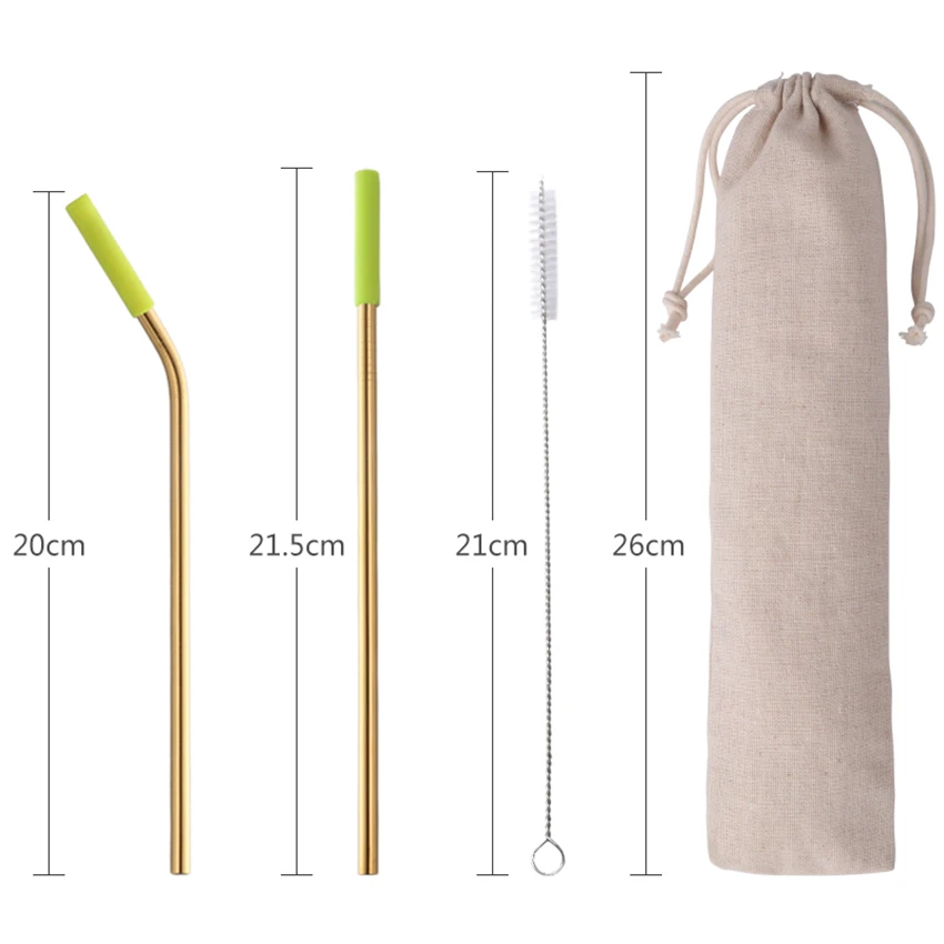 

Factory wholesale bar accessories food grade 304 metal stainless steel straw reusable, Customized