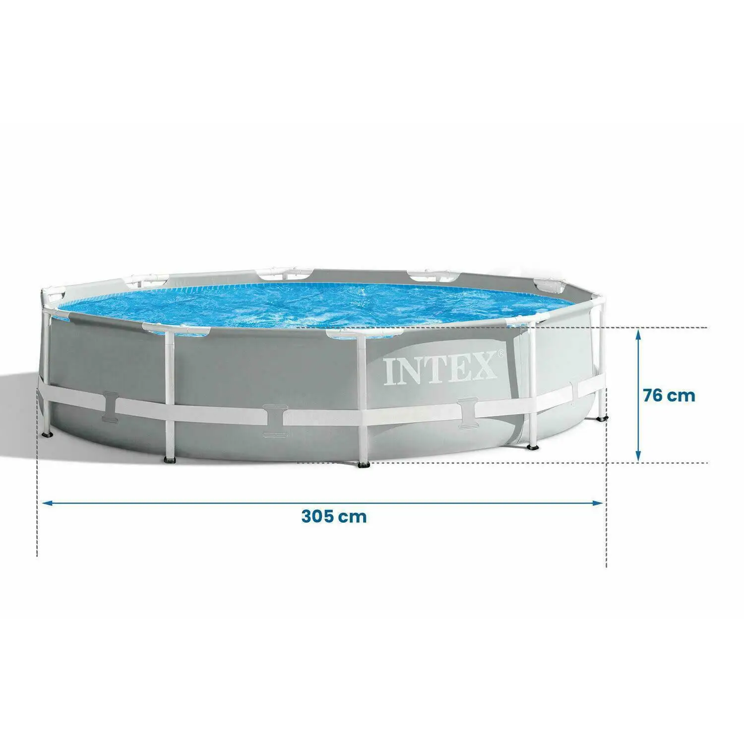 

Original Intex 26700 10FT X 30IN PRISM FRAME PREMIUM POOL Outdoor Above Ground Swimming Pool 10ft Intex Pool