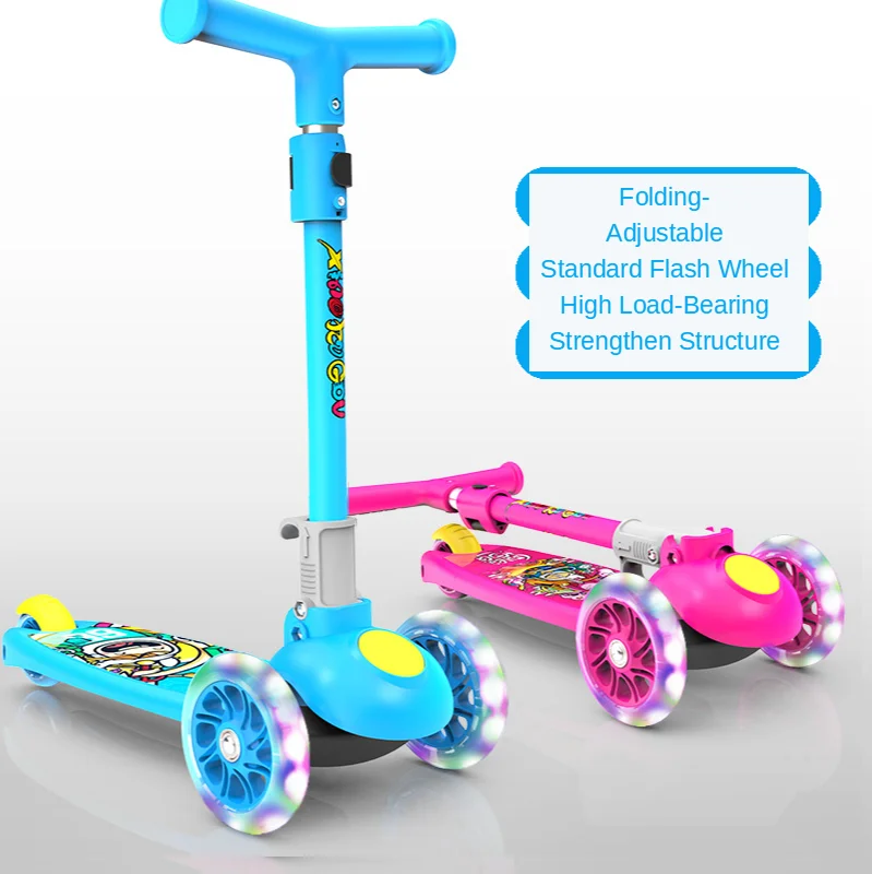 

New Style Colorful Children Foot Powered 3 Wheel Kids Scooter With Brake