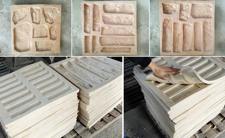 Rubber Silicon Moulds Concrete Decorative Wall Mold For Manufacturing ...