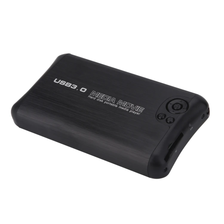 

US / EU Plug 1080P USB 3.0 U Disk Video Play Box with Built-in Multi-media Player, Black