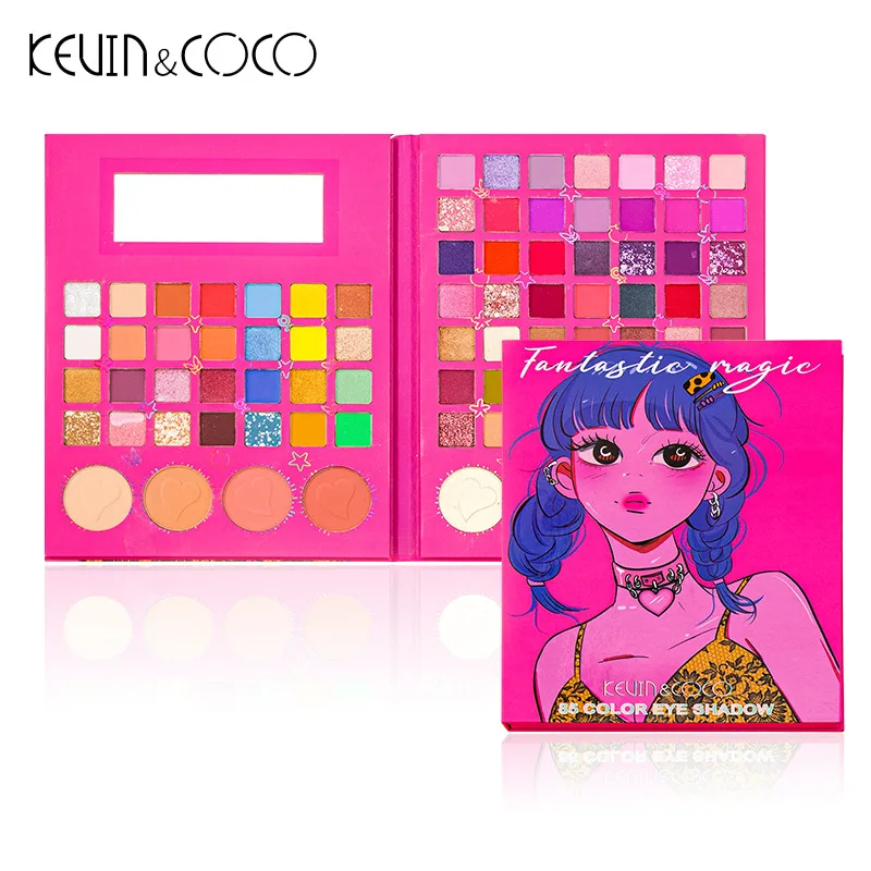 

Beauty girl cartoon 85 color eyeshadow set eyeshadow palette repair capacity Pearlescent Matte Eyeshadow Makeup set