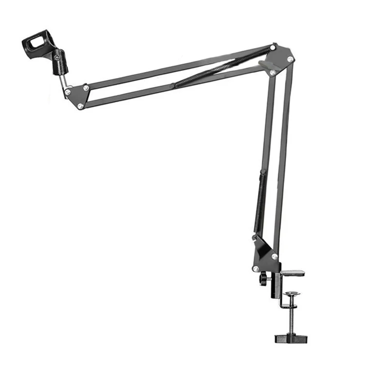 

Wholesale Flexible Adjustable Durable Metal Suspension Desk Table Condenser Microphone Scissor Arm Stand, Black, red, blue, white, yellow