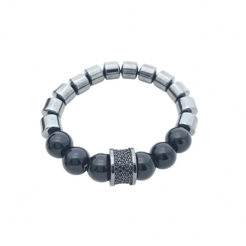 

Eico new arrived feng shui black obsidian mans bracelet original man custom jewelry, Gold