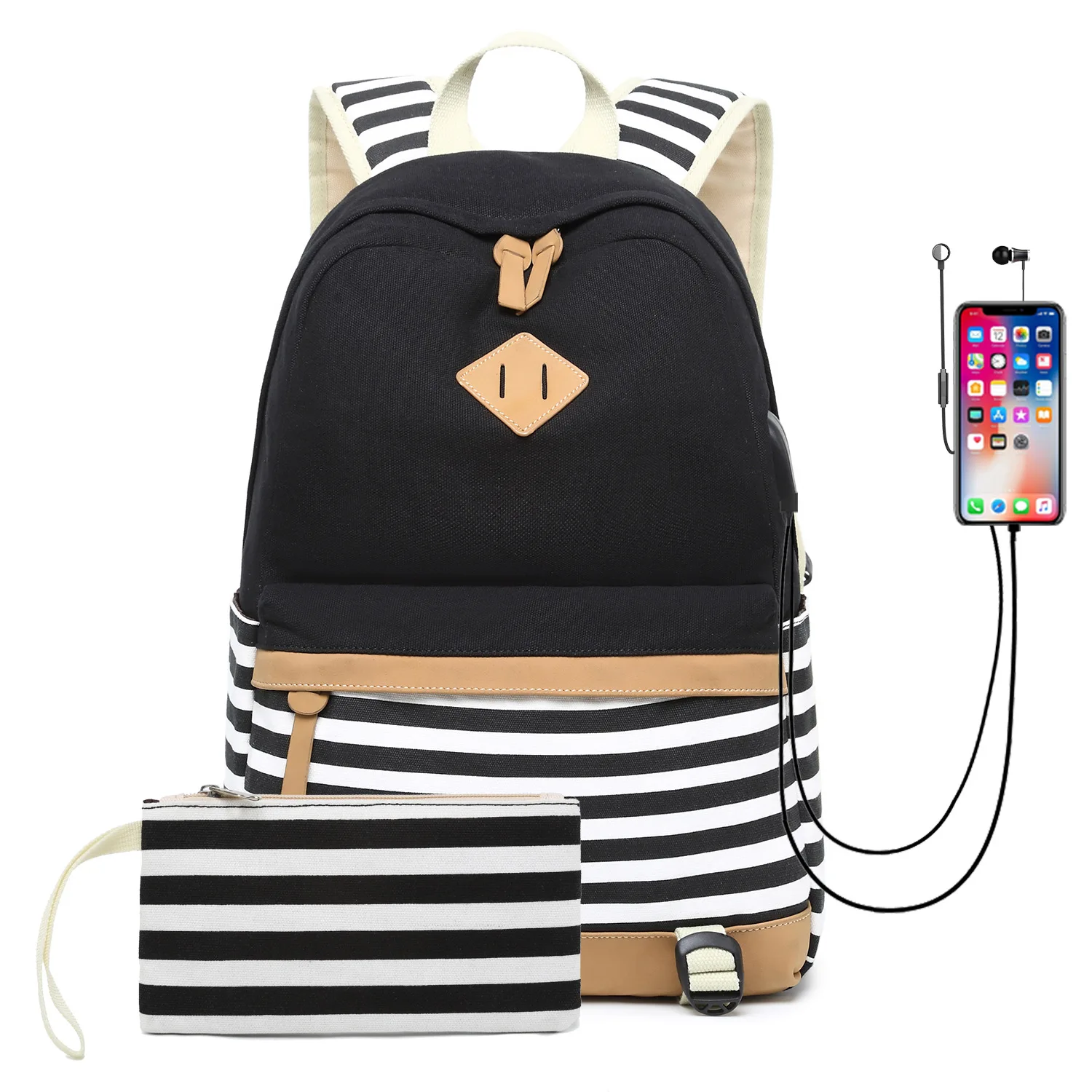 

Minimalist Looks Maximum Space Stylish Multi Purpose Water Repellent Canvas Backpacks for Adventurous Adults Children, 5 colors