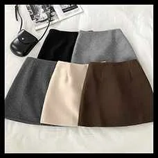 

Spring and autumn irregular anti-glare skirt women's new Korean version of the retro check high waist A-line skirt, As pictures