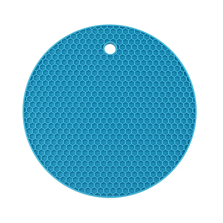 

Round Thin Honeycomb Cushion Silicone Meal Tea Coaster Dishes Tray Insulated Household Tableware Drain Mat Kitchen Accessories, As photo