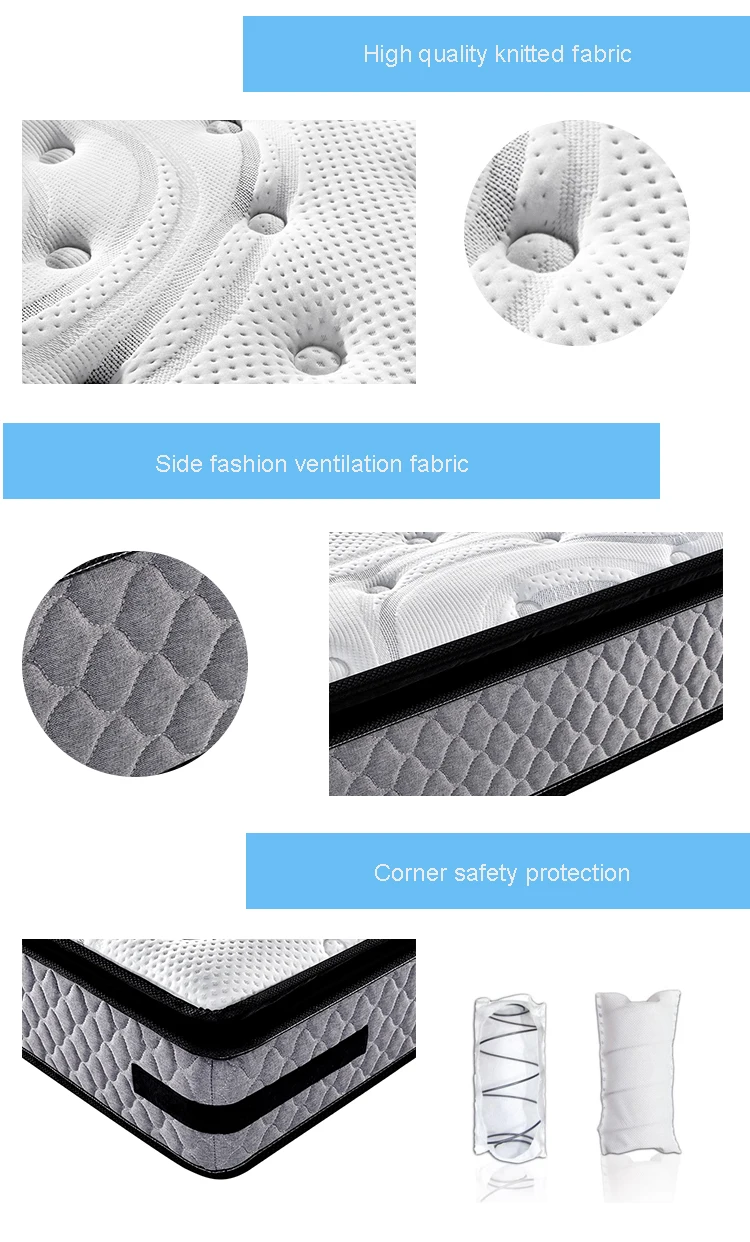 Perfect pillow top design king size spring mattress