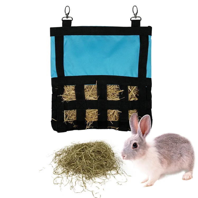 

New Design Multi Colors Hanging Guinea Pig Rabbit Hay Feeder Sack Bag for Chinchilla and Small Animals, Black, blue, purple, rose red, green