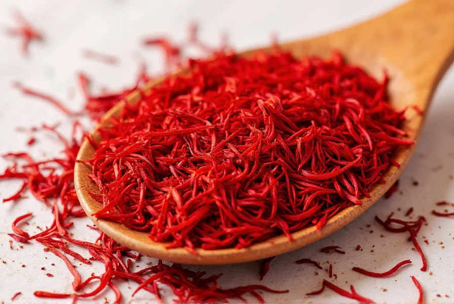 Saffron flavor wheel with tasting notes