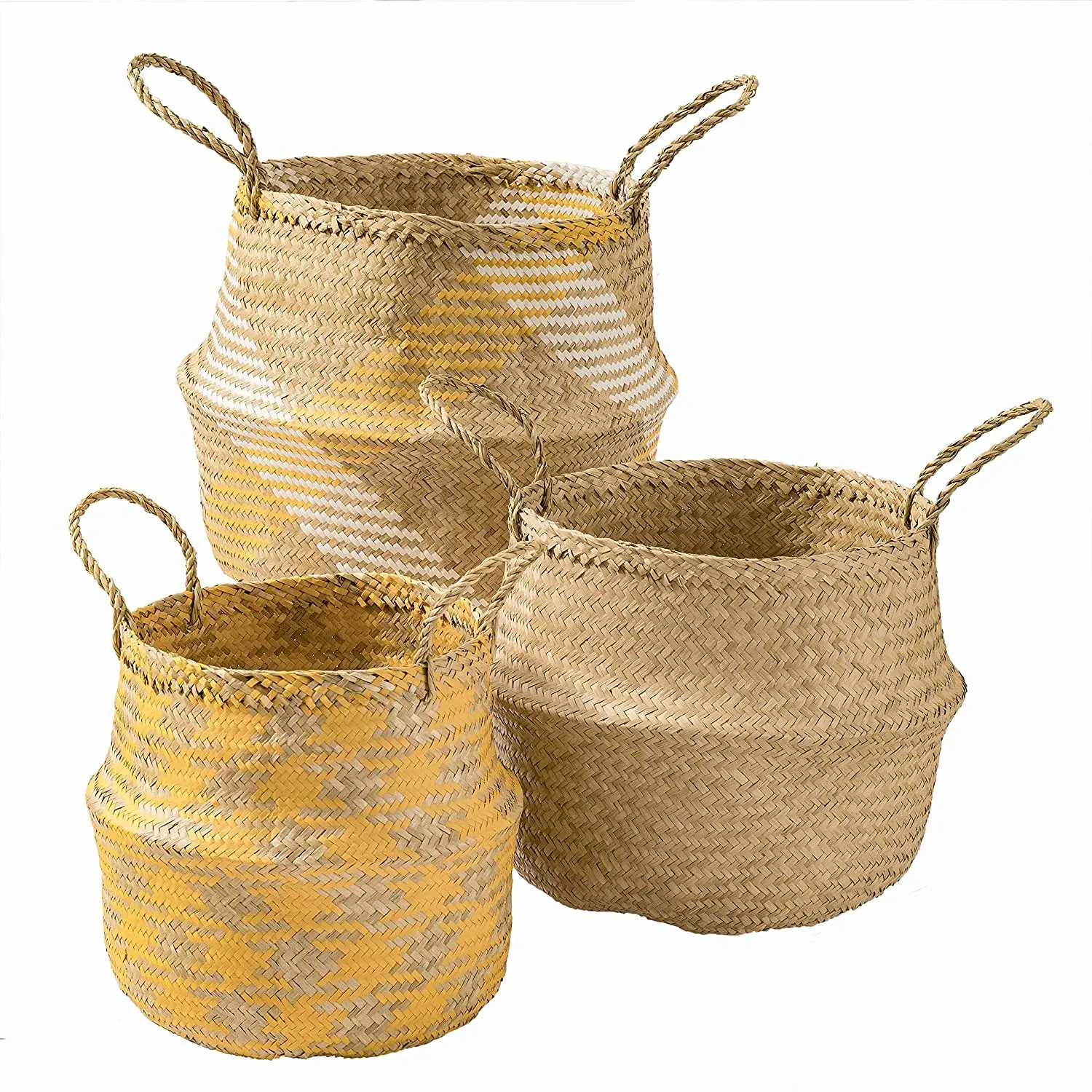 

Multipurpose Unique Housewarming Gift Eco-friendly And High Quantity Basket For Indoor Plants Woven Sea Grass Plant Basket, Light tan