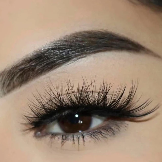 

Wholesale custom wispy fluffy 25 mm 3d mink eyelashes, Nature black