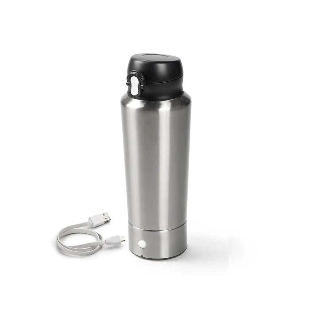 USB Rechargeable Vacuum Insulated Mixing Mug Stainless Steel Double Walled Cup Electronic Protein Shaker Blender Bottle Gym