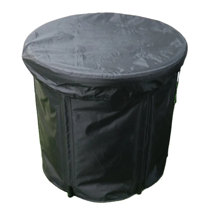 Durable Portable Foldable Ice Bath Tub with Lid Adult Sport Recovery Barrel Nonslip Bottom Waterproof Ice Bath Accessories