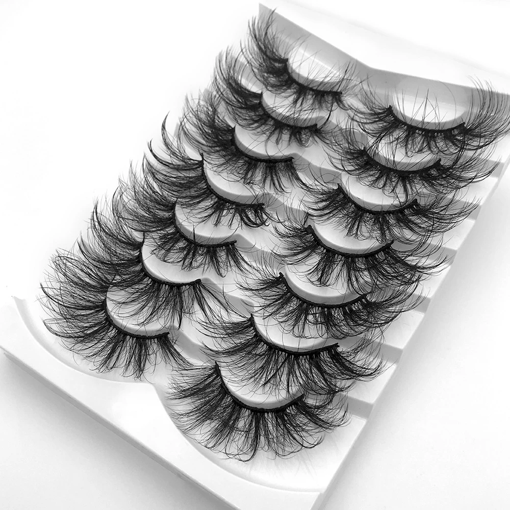 

Hand Made Faux Synthetic 25MM Wispy 6D Women 7 Pairs Fluffy Lashes Trays Mink Eyelash
