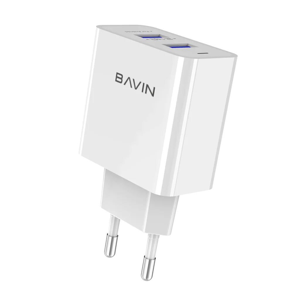 

BAVIN Custom HOT Wholesale Price Mobile phone Fast Adapter Charger with Dual USB Port PC590Y