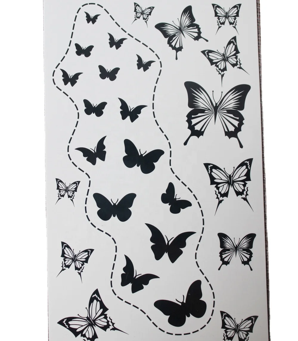 

2022 a great variety of models black butterflies tattoos designs butterfly tattoo sticker