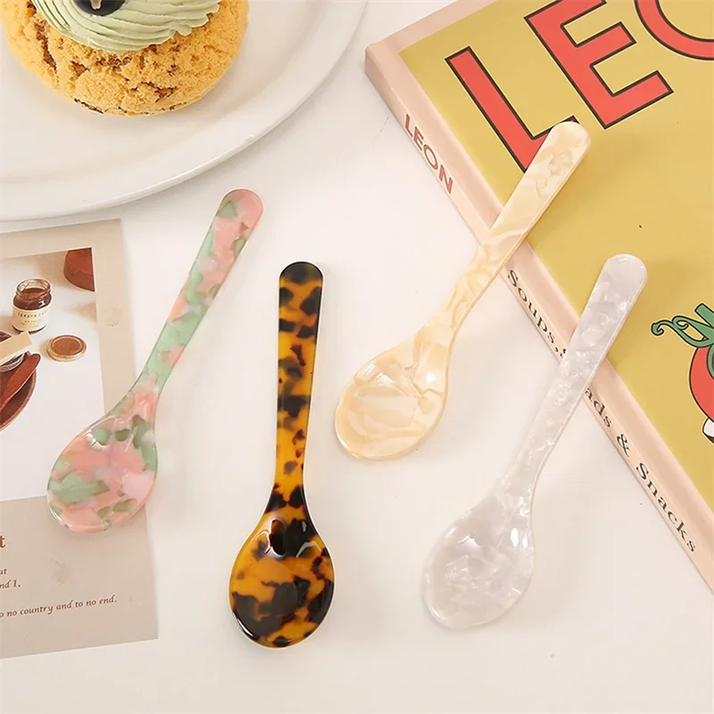 Korean INS Style Coffee Tea Cake Ice Cream Dessert Spoon Jam Knife Decorative Kitchen Tableware French Photo Props