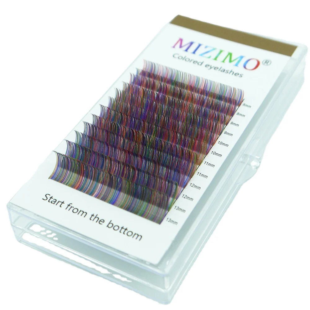 

2021 mink eyelash color colorful mink eyelashes 2 in 1 colored eyelashes