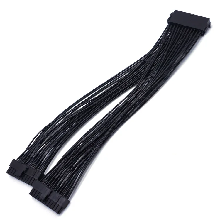 

Extension Cable power 32cm Power Supply Male to Female ATX 24Pin 1 to 2 power cord cable