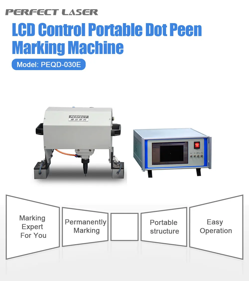 Perfect Laser Peqd030e Portable Steel Dot Peen Marking Machine Price