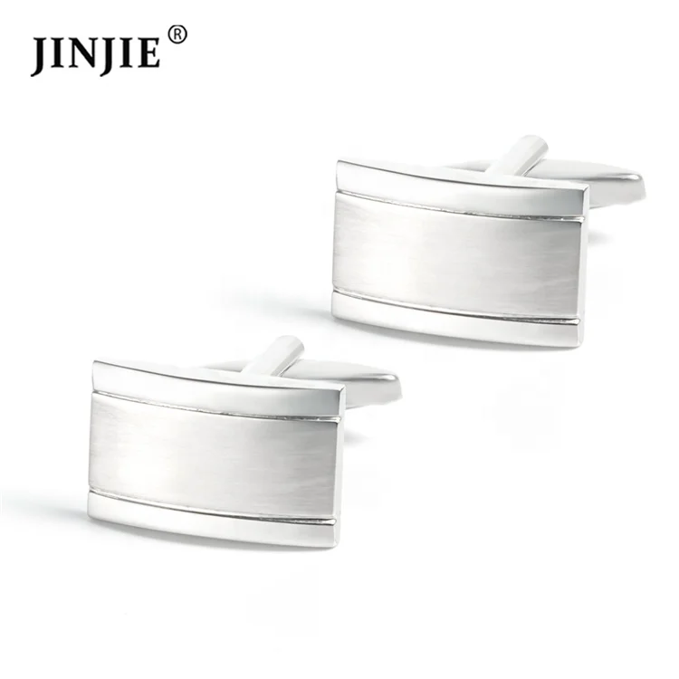 

Blank low MOQ well-brushed stainless steel cufflinks blank 16mm for men gift