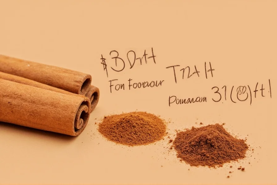 Different types of cinnamon sticks and powder showing Ceylon versus Cassia varieties for blood sugar management