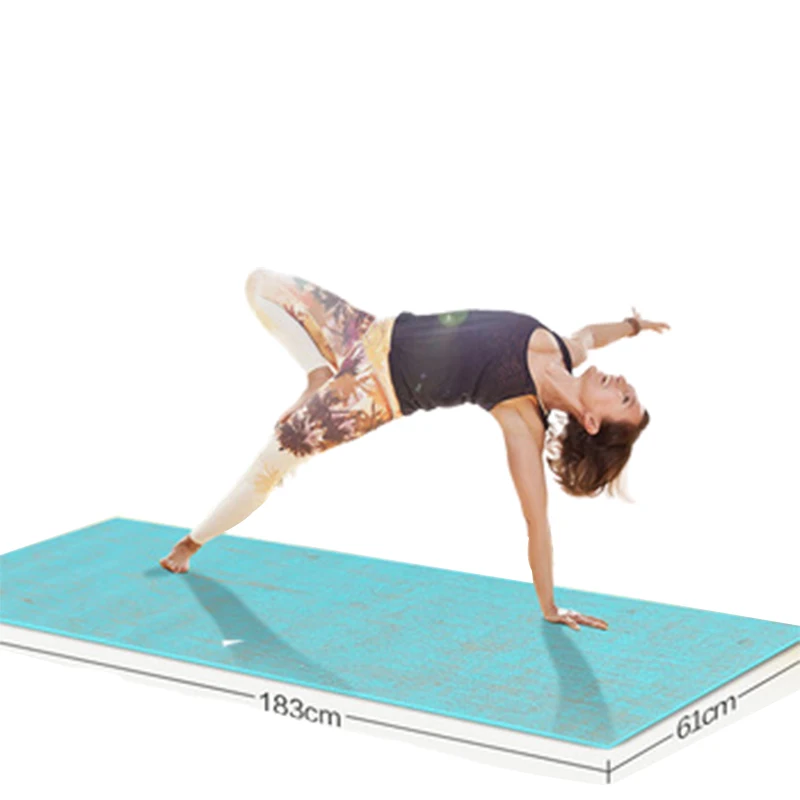 

New Design High Density Stretchy Double Layer Widened Eco Friendly Hemp Yoga Mat, 6 color