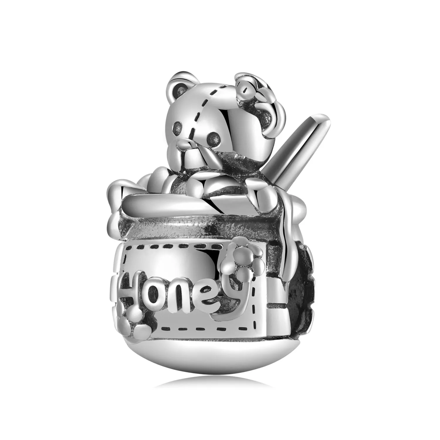 

Designer 925 Sterling Silver alphabet Honey jar Bear Charm Cute Bead DIY Women Jewelry & Accessories Fit Original Women Bracelet