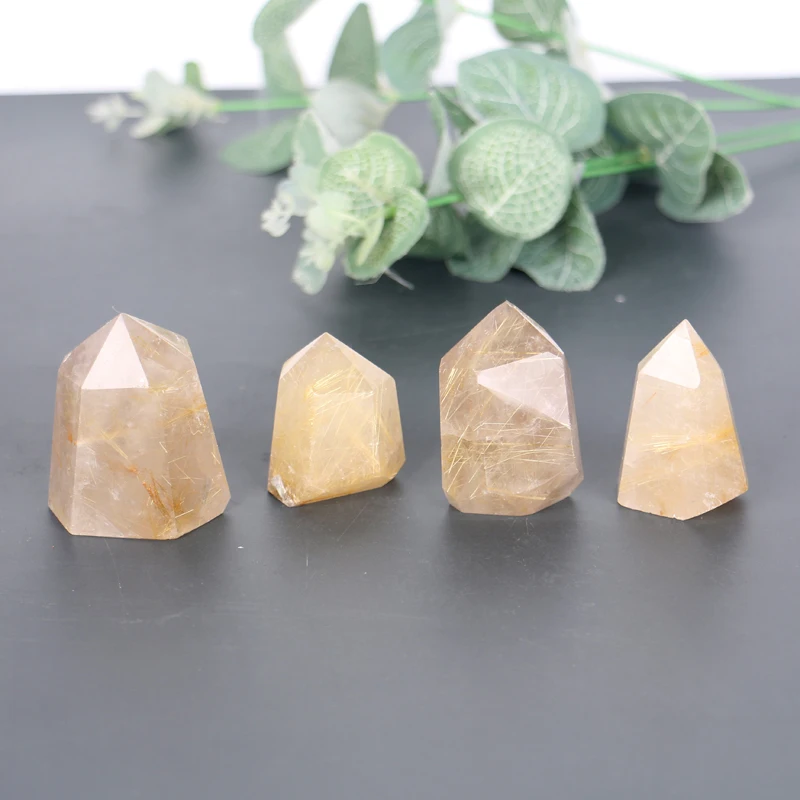 

2023 CHUSE Natural crystal point rutile quartz point