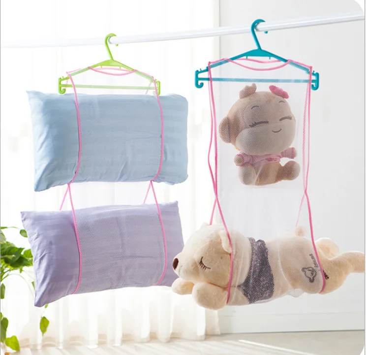 

Wholesale Household 2 Layers Mesh Drying Rack Drying Net Bag For Pillows and Toys, Pink