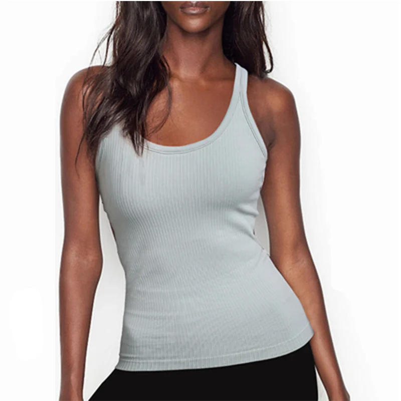 

Womens Stretchy Soft Lightweight Sleeveless Exercise White Tank Tops For Women Plain