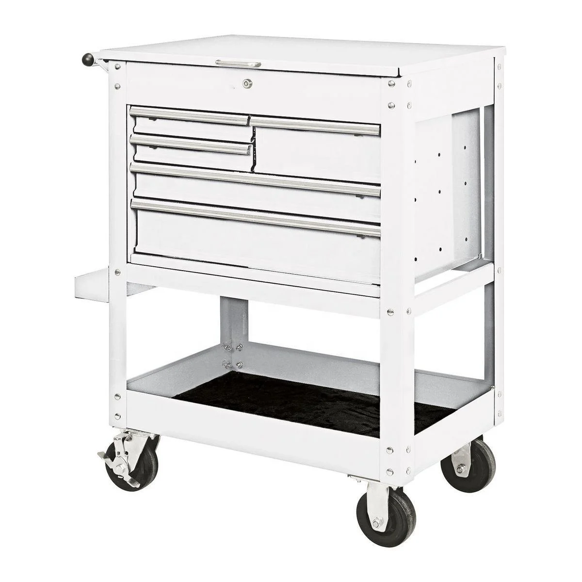 U.s. General 30 In. 5 Drawer White Mechanic's Builtin Toolbox Cart For