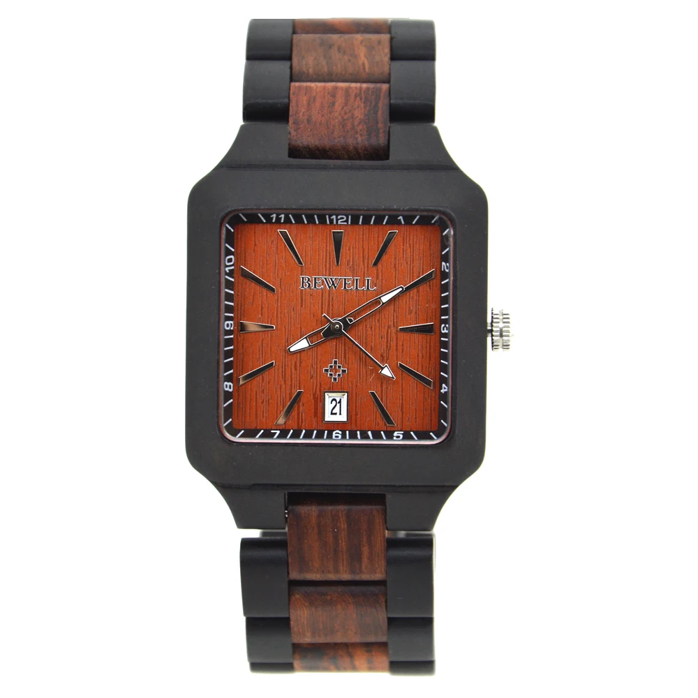 

New Design Popular Model Ebony&Red Sandalwood Band Top Brand Wrist Watch Men